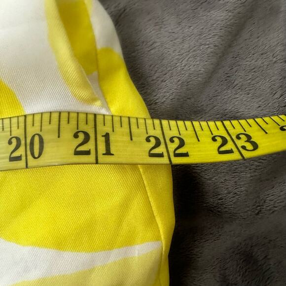 BANANA REPUBLIC Womens Dress Yellow Silk Sundress Summer Preppy Fit Flare | 0 - Picture 8 of 9